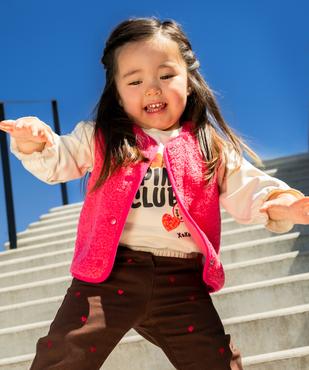 Gilet sans manches façon sherpa bébé fille vue4 - GEMO(BEBE DEBT) - GEMO