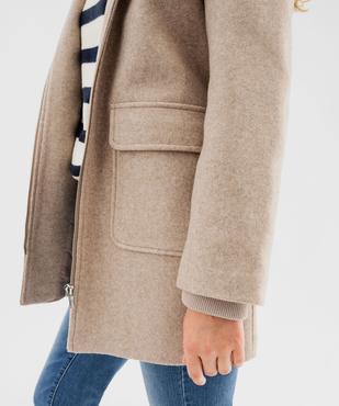 Manteau mi-long zippé à capuche femme vue2 - GEMO 4G FEMME - GEMO