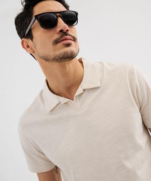 Polo manches courtes à col fantaisie homme vue2 - GEMO 4G HOMME - GEMO
