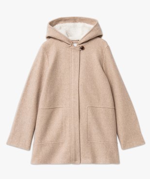 Manteau court zippé à capuche doublée sherpa femme vue4 - GEMO(FEMME PAP) - GEMO