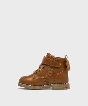 Boots zippées à lacets pailletées et nœud bébé fille vue3 - LOVELY WINGS - GEMO