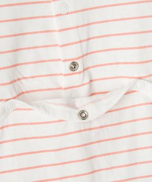 Pyjama bébé en jersey rayé à motifs velours et paillettes vue3 - GEMO(BB COUCHE) - GEMO