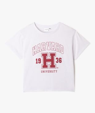 Tee-shirt manches courtes avec inscription fille - Harvard University vue1 - HARVARD - GEMO