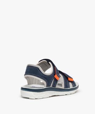 Sandales sport garçon à scratch et surpiqûres contrastantes vue4 - GEMO (ENFANT) - GEMO