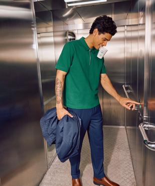 Pantalon en toile avec taille ajustable homme vue1 - GEMO 4G HOMME - GEMO