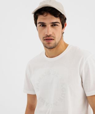 Tee-shirt manches courtes à broderie homme vue5 - GEMO (HOMME) - GEMO