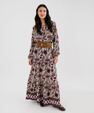 Jupe longue à motifs fleuris et volants femme vue5 - GEMO(FEMME PAP) - GEMO