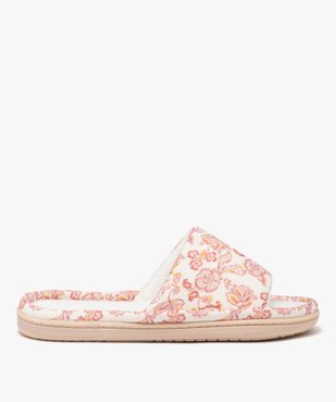 Chaussons femme mules en jersey imprimé avec semelle épaisse vue1 - GEMO 4G FEMME - GEMO