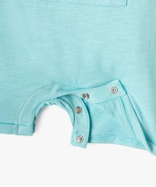 Salopette courte bébé garçon en jersey de coton vue2 - GEMO 4G BEBE - GEMO