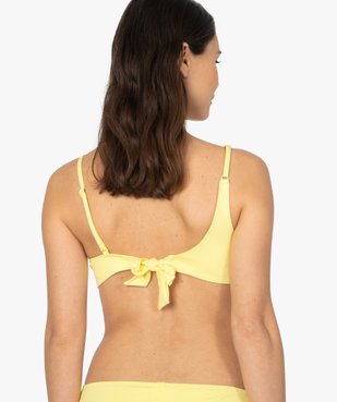 Haut de maillot de bain femme forme bandeau asymétrique vue2 - GEMO (PLAGE) - GEMO
