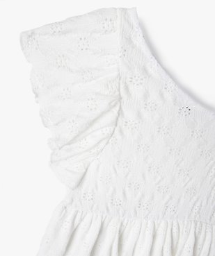 Robe courte asymétrique en maille ajourée fille vue2 - GEMO (ENFANT) - GEMO