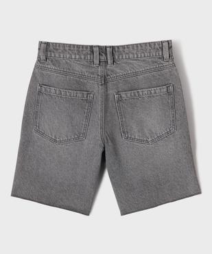 Short en jean droit et long à finition bord-franc fille vue4 - GEMO (JUNIOR) - GEMO