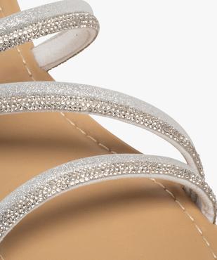 Mules fille à brides tubulaires pailletées et à strass vue6 - GEMO (ENFANT) - GEMO