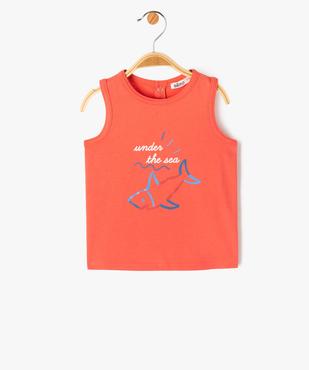 Débardeur en coton avec broderie bébé garçon vue1 - GEMO(BEBE DEBT) - GEMO