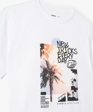 Tee-shirt garçon à manches courtes imprimé streetwear vue2 - GEMO (JUNIOR) - GEMO