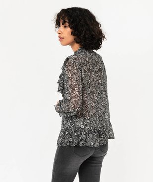 Blouse à manches longues à motifs fleuris femme vue3 - GEMO(FEMME PAP) - GEMO