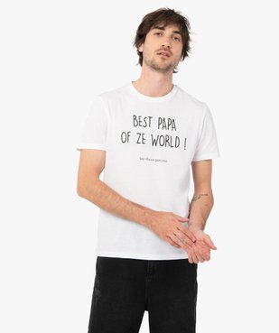 Tee-shirt homme à manches courtes à message - Gémo x Les Vilains Garçons vue1 - GEMO - GEMO