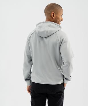 Sweat de sport à capuche zippé devant matelassé homme vue3 - GEMO (HOMME) - GEMO