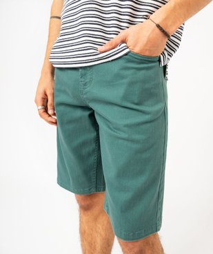 Bermuda en coton coupe Regular homme vue2 - GEMO (HOMME) - GEMO