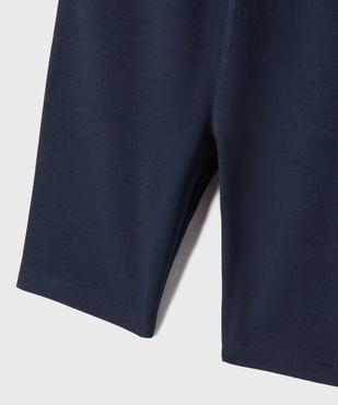 Cycliste en coton stretch à taille élastiquée fille vue2 - GEMO 4G FILLE - GEMO