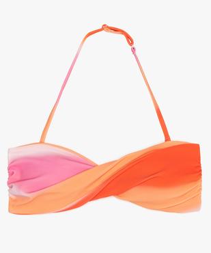 Haut de maillot de bain fille bandeau à bretelles amovibles vue1 - GEMO (JUNIOR) - GEMO