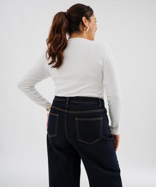 Tee-shirt manches longues en coton et modal femme grande taille vue4 - GEMO 4G GT - GEMO