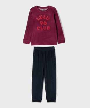 Pyjama en velours 2 pièces contrastantes garçon - LuluCastagnette vue1 - LULU CASTAGNETTE G4G D - GEMO