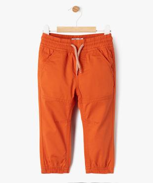 Pantalon jogger en coton bébé garçon vue2 - GEMO 4G BEBE - GEMO