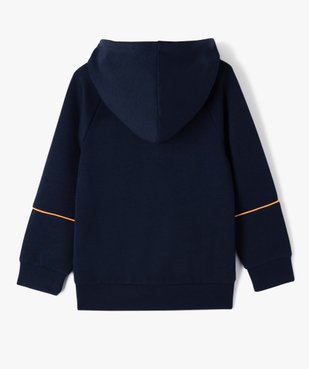 Sweat à capuche zippé en maille fine  garçon vue4 - GEMO (ENFANT) - GEMO