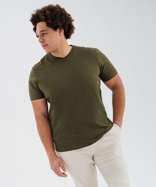 Tee-shirt à manches courtes et col V homme vue10 - GEMO 4G HOMME - GEMO