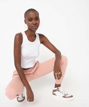 Pantalon de jogging femme avec intérieur molletonné vue1 - GEMO(FEMME PAP) - GEMO