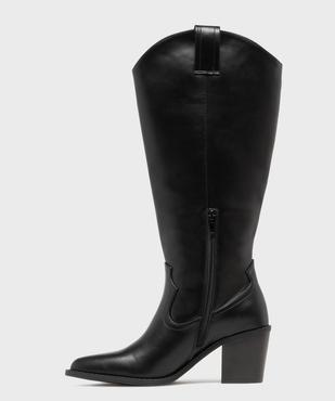 Bottes à talon et bout pointu inspiration santiags femme vue3 - FOLLOW ME - GEMO