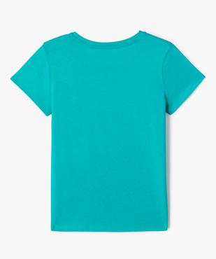Tee-shirt manches courtes et col rond fille vue3 - GEMO 4G FILLE - GEMO