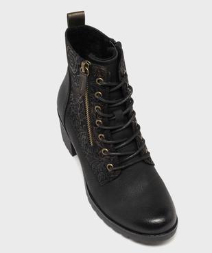 Bottines à talon à doublure chaude, zip et lacets femme vue5 - EMILIA ROSA - GEMO
