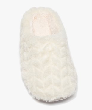 Chaussons femme mules plates unies imitation fourrure vue5 - GEMO(HOMWR FEM) - GEMO