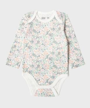 Body manches longues à motifs fleuris bébé fille (lot de 3) vue3 - GEMO 4G BEBE - GEMO