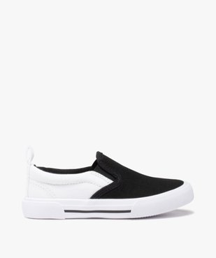 Slip-on garçon en toile bicolores avec col élastiqué vue1 - GEMO (ENFANT) - GEMO