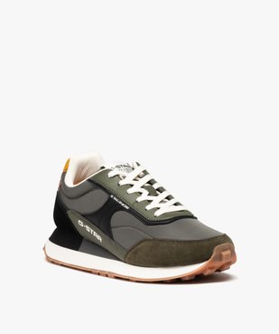 Baskets homme bicolores et bi-matières à lacets - G-Star Raw vue2 - G-STAR - GEMO