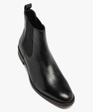 Chelsea boots dessus cuir homme - Tanéo vue5 - TANEO - GEMO