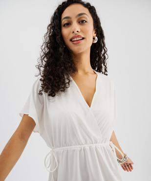 Robe de plage ample et fluide à col cache-cœur vue5 - GEMO 4G FEMME - GEMO