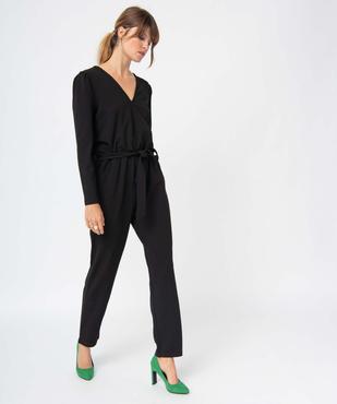 Combinaison pantalon femme avec haut cache-coeur vue1 - GEMO(FEMME PAP) - GEMO