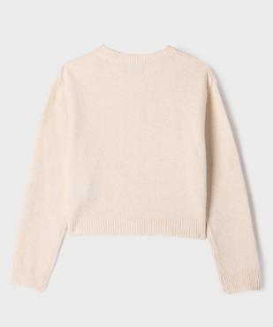 Gilet en maille coupe ample et courte fille vue3 - GEMO (JUNIOR) - GEMO