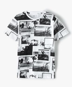 Tee-shirt garçon à manches courtes avec motif skate all over vue1 - GEMO (JUNIOR) - GEMO
