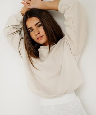 Sweat court avec bas élastiqué fille vue5 - GEMO (JUNIOR) - GEMO