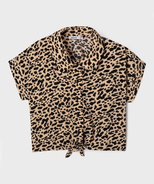 Chemise manches courtes à motifs tachetés fille vue1 - GEMO (ENFANT) - GEMO