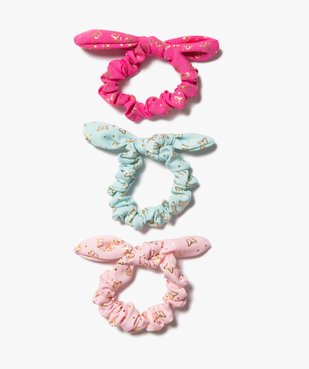 Chouchous à nœuds et pois pailletés fille (lot de 3) vue1 - GEMO (ENFANT) - GEMO