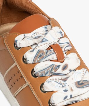 Baskets femme avec touches vernis et lacets foulard  vue6 - GEMO (SPORTSWR) - GEMO