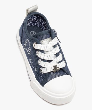 Baskets bébé fille dessus denim brillant - LuluCastagnette vue5 - LULU CASTAGNETT - GEMO