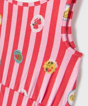 Robe sans manches en jersey de coton imprimé fille vue2 - GEMO 4G FILLE - GEMO