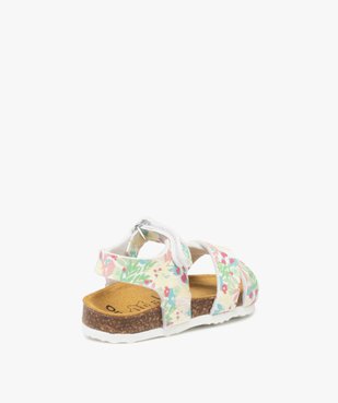 Sandales bébé fille à semelle liège et brides imprimées vue4 - GEMO(BEBE DEBT) - GEMO